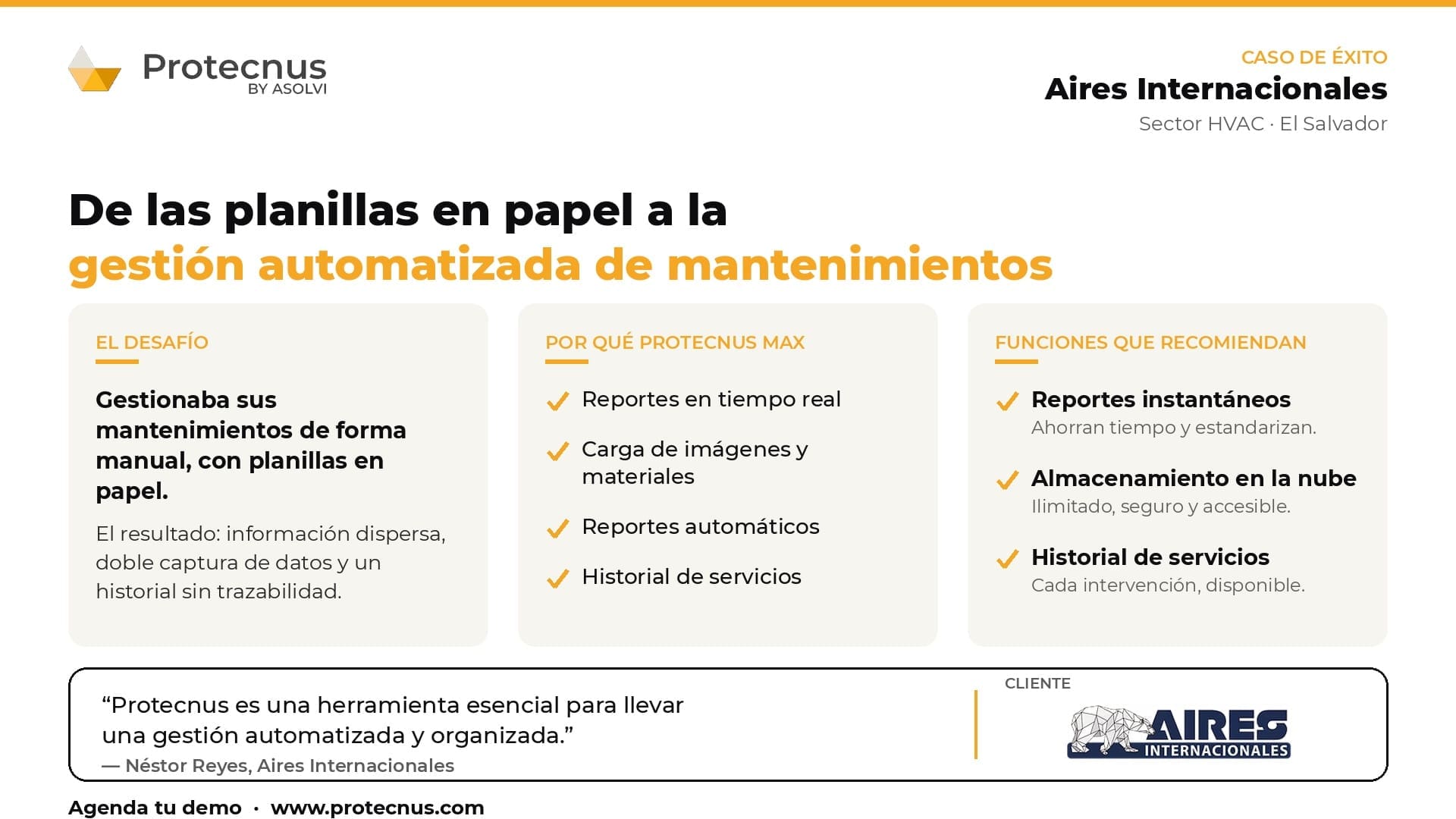 gestión automatizada de mantenimientos_Caso_Exito_Aires